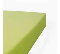 Linandelle - Drap Housse Coton 57 Fils en Molleton Flanelle TOUDOUX - Vert - 160x200 cm