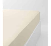 Linandelle - Drap Housse uni Coton Percale 200 Fils Desiree - Ivoire - 70x190