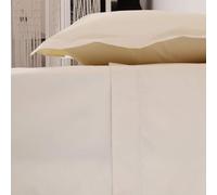 Linandelle - Drap Plat en Coton Percale 200 Fils Desiree - Ivoire - 240x290