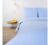 Linandelle - Drap Plat en mélange 57 Fils AISANCE - Bleu - 240x290 cm