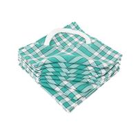 LINANDELLE - Lot de 10 bavoirs coton carreaux vichy CLEAN - Vert - 50x50