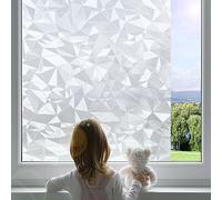 Linaron Fleur de Fenêtre avec Verre Dépoli Losange 30x200cm, Feuille Transparente Autocollante Miroir Adhésif Statique pour Décoratif de Porte en Verre de Salon de Bureau