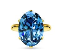 Linawe Bague réglable en oxyde de zirconium pour femme et fille avec pierre de naissance imitation diamant en cristal - Bague en or rose et argent 14 carats - Bijoux fantaisie pour fiançailles, cadeau