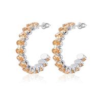 Linawe Créoles en acier inoxydable pour femmes, grandes boucles d'oreilles tendance hypoallergéniques, disponibles en or et en argent