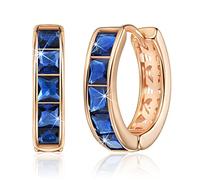 Linawe Petites créoles, boucles d'oreilles en forme de piercing, boucles d'oreilles hélicoïdales, bijoux sans nickel pour femmes, mini-créoles en or rose et argent
