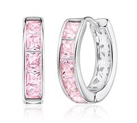 Linawe Petites créoles, boucles d'oreilles en forme de piercing, boucles d'oreilles hélicoïdales, bijoux sans nickel pour femmes, mini-créoles en or rose et argent