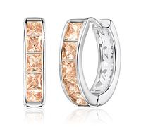 Linawe Petites créoles, boucles d'oreilles en forme de piercing, boucles d'oreilles hélicoïdales, bijoux sans nickel pour femmes, mini-créoles en or rose et argent