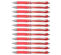 LINC Mr.Click Stylo à bille/Diamètre de la bille 0,7 mm/Épaisseur de trait 0,3 mm/Rechargeable et Rétractable/Parfait pour l'Ecole et au Bureau/Écriture Douce et Fluide/Rouge/12 pièces