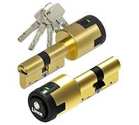 Lince C6 ALARM Cylindre 35xB5 | avec Alarme 100dB Anti-Intrusion | 5 Clés Réversibles | HAUTE SÉCURITÉ SANS ABONNEMENT !| Anti-Bumping,Crochetage, Perçage | Protection Totale