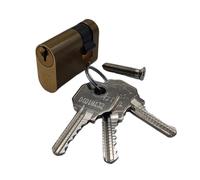 Lince - Cylindre Ovale de Serrure 27+10 | 3 Clés Incluses | Ressorts en Acier Inoxydable et Goupilles en Laiton | Finition Nickelée |