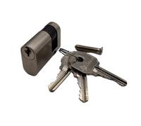 Lince - Demi cylindre Ovale de Serrure | Pour Profils Etroits Double Entrée | C00 27x 10 Nickelé Fourni avec Trois clés Plates.