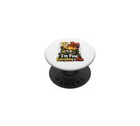 L'incendie chaotique d'une Benne à ordures est Sarcastique, Tout va Bien PopSockets PopGrip Adhésif
