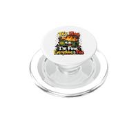 L'incendie chaotique d'une Benne à ordures est Sarcastique, Tout va Bien PopSockets PopGrip pour MagSafe