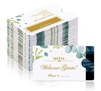 Lincia Lot de 1000 pochettes pour cartes clés, papier, feuilles vertes, 7,5 x 8,9 cm, 1000 pièces