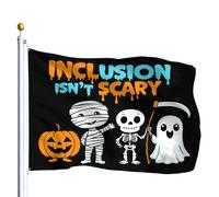 L'Inclusion N'Est Pas Effrayante Bannière 90X150Cm Décoratif Double Face Décoration Bannière Drapeaux Pour Ferme Plage Fêtes