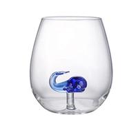 LINCMAN 3D Animal Cute Drinking Glass Coffee Cups, 17oz Iced Coffee Tea Beer Glasses, Cocktail Glasses, Whiskey Glasses, Mugs Best Friend Birthday Gifts for Children Women Besties, Sister, Mom(Whale)