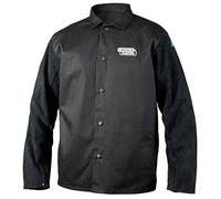 Lincoln Electric Veste de Soudeur Traditionnelle en Cuir Fendu, Noir, XXL Mixte