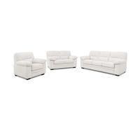 Concept Usine - Ensemble canapé 3+2+1 Lincoln - Velours côtelé, assise profonde - Beige