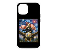 Lincoln Flying Bald Eagle & Drapeau USA | Art Patriotique de l'Amérique Coque pour iPhone 12/12 Pro