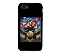 Lincoln Flying Bald Eagle & Drapeau USA | Art Patriotique de l'Amérique Coque pour iPhone SE (2020) / 7/8