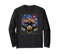 Lincoln on Eagle & Guns USA Flag America 250 4 Juillet Manche Longue