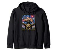 Lincoln on Eagle & Guns USA Flag America 250 4 Juillet Sweat à Capuche