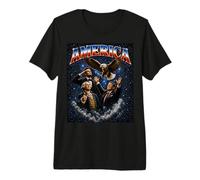 Lincoln Washington Reagan Patriotic Eagle des présidents américains T-Shirt Haut de Gamme
