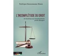 Rodrigue Bassoungama-Makidi–L'incomplétude du droit–Un handicap aux investissements privés étrangers
