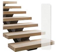 LINCONSON Lot de 15 bandes antidérapantes transparentes pour marches d'escalier - 10,2 x 81,3 cm - Sans PVC - Rouleau facile à installer inclus