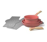 L'incroyable kit poeles et casserole à poignée amovible - guimauve