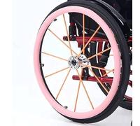 LINCYS Housses de Jante Poussoir for Fauteuil Roulant, Housses de Jante en Silicone de 55,9 cm, pour améliorer la Prise en Main et la Traction,Rose,24in