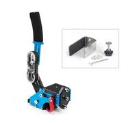 LinCys KANGYEBAIHUODIAN Avec support fixe, frein à main Usb 14 bits Sim adapté aux jeux de course G25/27/29 T300 T500 Fanatec Osw Dirt Rally (Color : Blue)