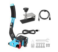 LinCys KANGYEBAIHUODIAN Logitech - système de freinage USB, carte adaptateur de frein à main/dérive adaptée au rallye G29/G27/G25 PC capteur Hall SIM jeux de course T300 T500 (Color : Blue with clip)