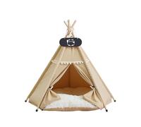 LINCYS Tente tipi pour Animaux de Compagnie, lit pour Chiens et Chats avec Oreiller Lavable, Tente Lavable pour Chiot pour Animaux de Compagnie pour intérieur,D,S