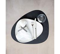 Lind DNA 981900 Set de table courbe L 37 x 44 cm Noir En cuir Nupo