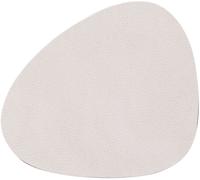 LIND DNA Coaster Nupo - Cuir - Blanc d'huître - 13 x 11 cm