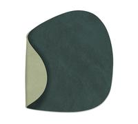 LIND DNA Dessous de verre Nupo curve réversible 1 pièce Dark green-olive green