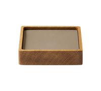 LIND DNA Set de dessous de verre Wood Box Nature-chêne. carré. S. Nupo clay brown. 9 pièces