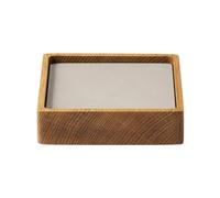 LIND DNA Set de dessous de verre Wood Box Nature-chêne. carré. S. Nupo oyster white. 9 pièces