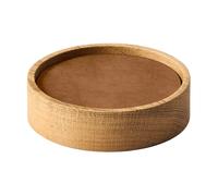 LIND DNA Set de dessous de verre Wood Box Nature-chêne. cercle. S. Nupo nature. 9 pièces