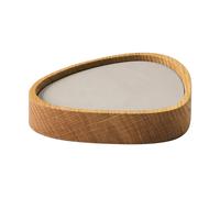LIND DNA Set de dessous de verre Wood Box Nature-chêne. courbe. S. Nupo oyster white. 9 pièces