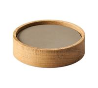 LIND DNA Set de dessous de verre Wood Box Nature-oak. cercle. S. Nupo clay brown. 9 pièces