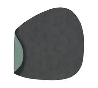 LIND DNA Set de Table Cloud-Nupo réversible curve L 1 pièce Gris Anthracite -Vert pastel