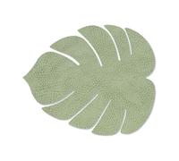 LIND DNA Set de table Monstera Leaf Hippo S Vert olive