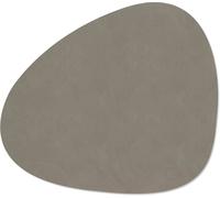 LIND DNA Set de table Nupo - Cuir - Gris silex - 44 x 37 cm
