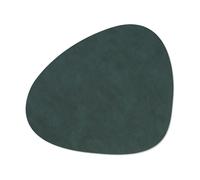 LindDNA 981065 Curve L Set de Table en Cuir recyclé Vert foncé 37 x 44 cm