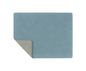 LIND DNA Set de table Nupo réversible square L 1 pièce Bleu clair-gris clair