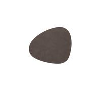 LIND DNA Set de table ovale en cuir NUPO 37x44cm Caviar marron