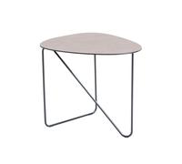 LIND DNA Table basse Curve cuir warm grey. bull. m