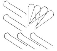 Lind Kitchen Lot de 200 épingles florales en forme de U - 14 x 45 mm - Épingles florales en métal pour couronnes de paille, arrangements de vacances, projets d'artisanat
